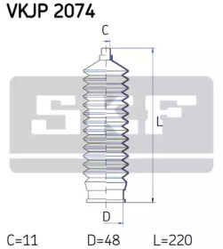 Комплект пыльника SKF VKJP 2074